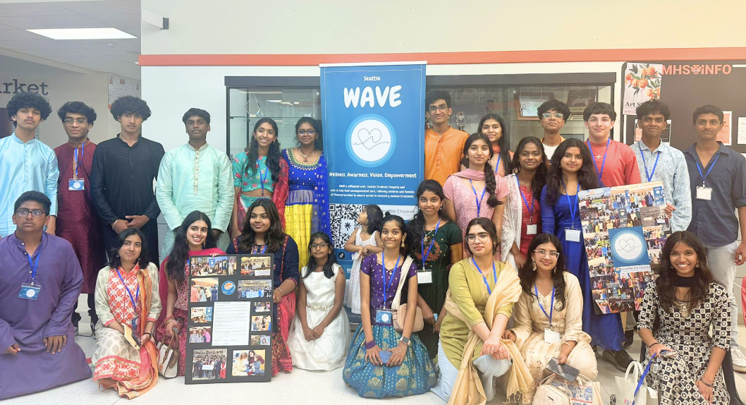 Community members at event